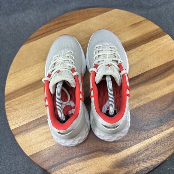 G/FORE GFORE MG4+ Knit Mesh Golf Shoe Sneaker Ladies 6.5 Khaki Tan Red GLF000010 - Picture 8 of 11